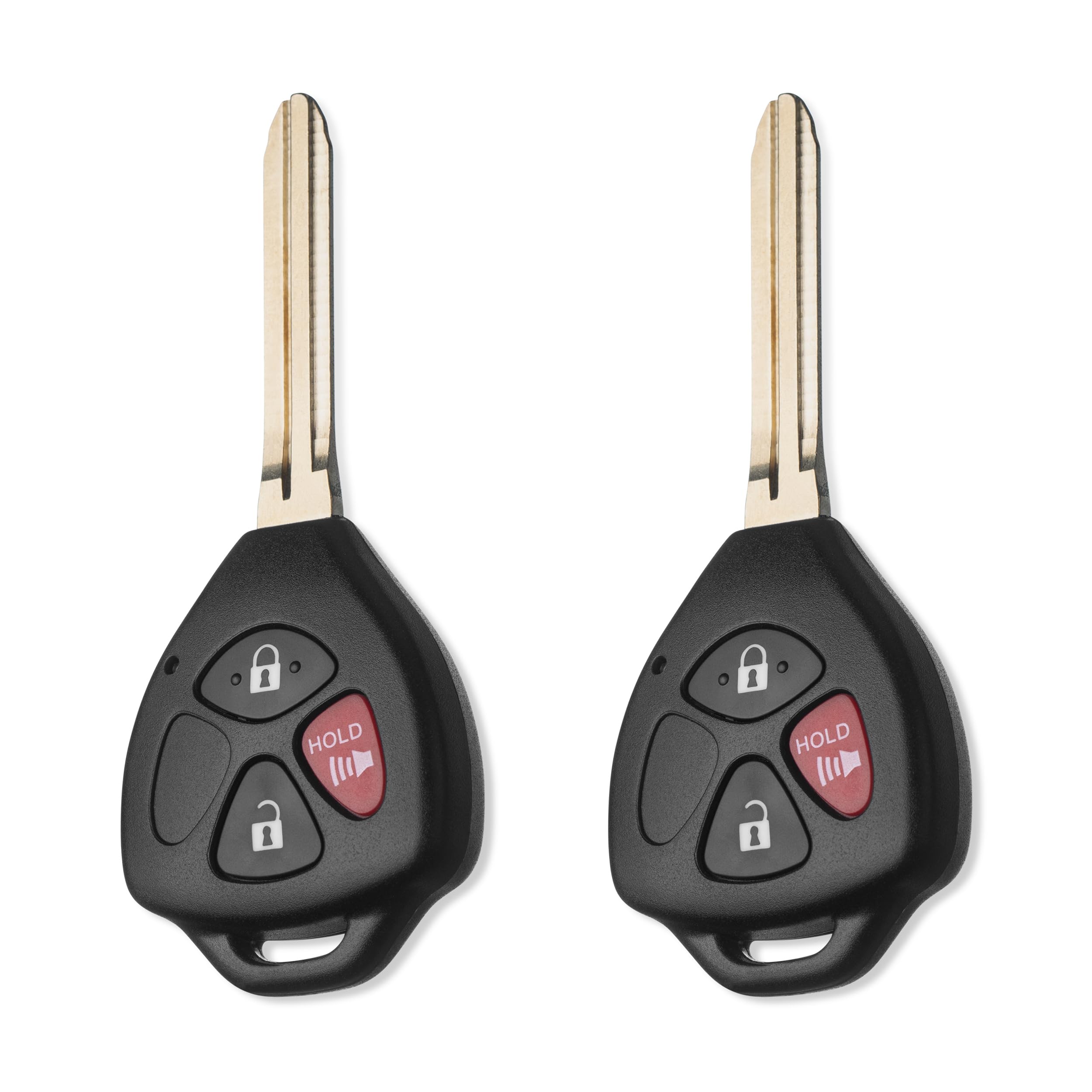 FOBTEK Keyless Entry Remote Head Key Fob for Toyota Matrix Venza Corolla Replacement for GQ4-29T, 89070-0T030 (for 4D-67, 3-Button)